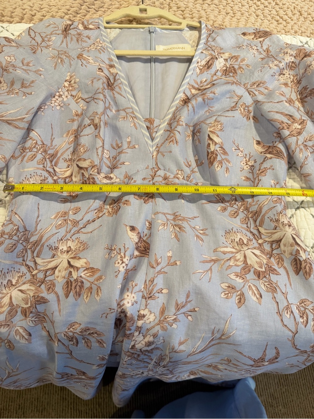 Zimmermann Floral Bird Print Midi Dress Size 2 / Medium Excellent Condition - Picture 6 of 7